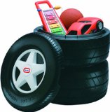 little tikes classic racing tire toy chest